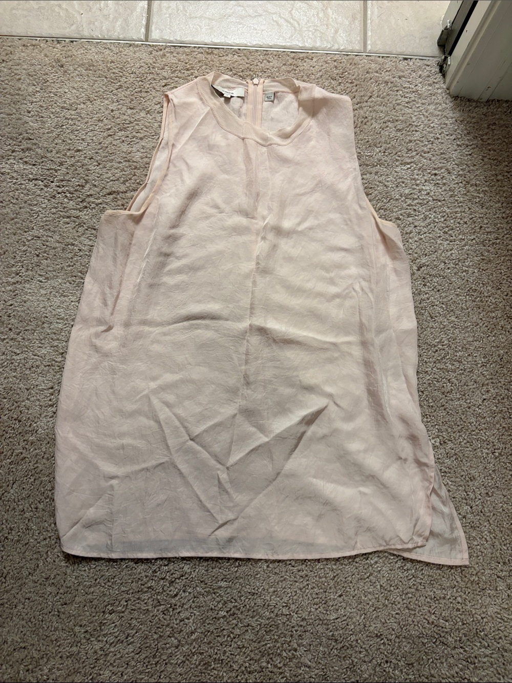 Vince Pale Pink Sleeveless Silk Blend Camisole